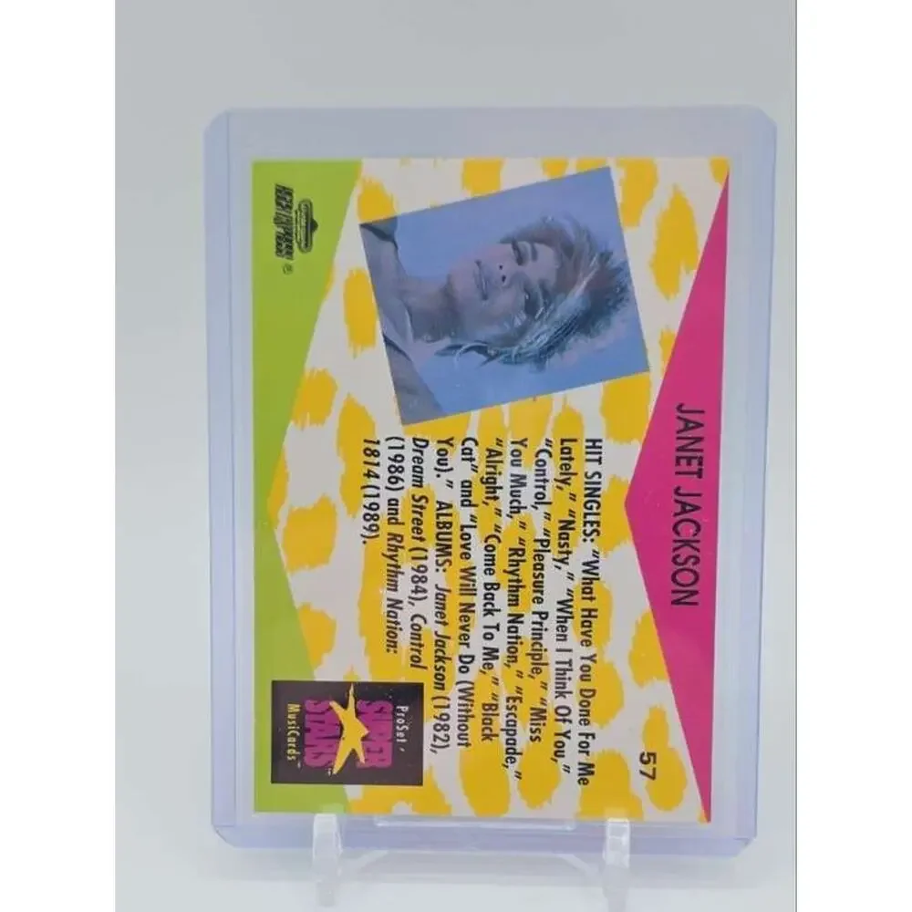 1991 Pro Set SuperStars MusiCards #57 Janet Jackson Card